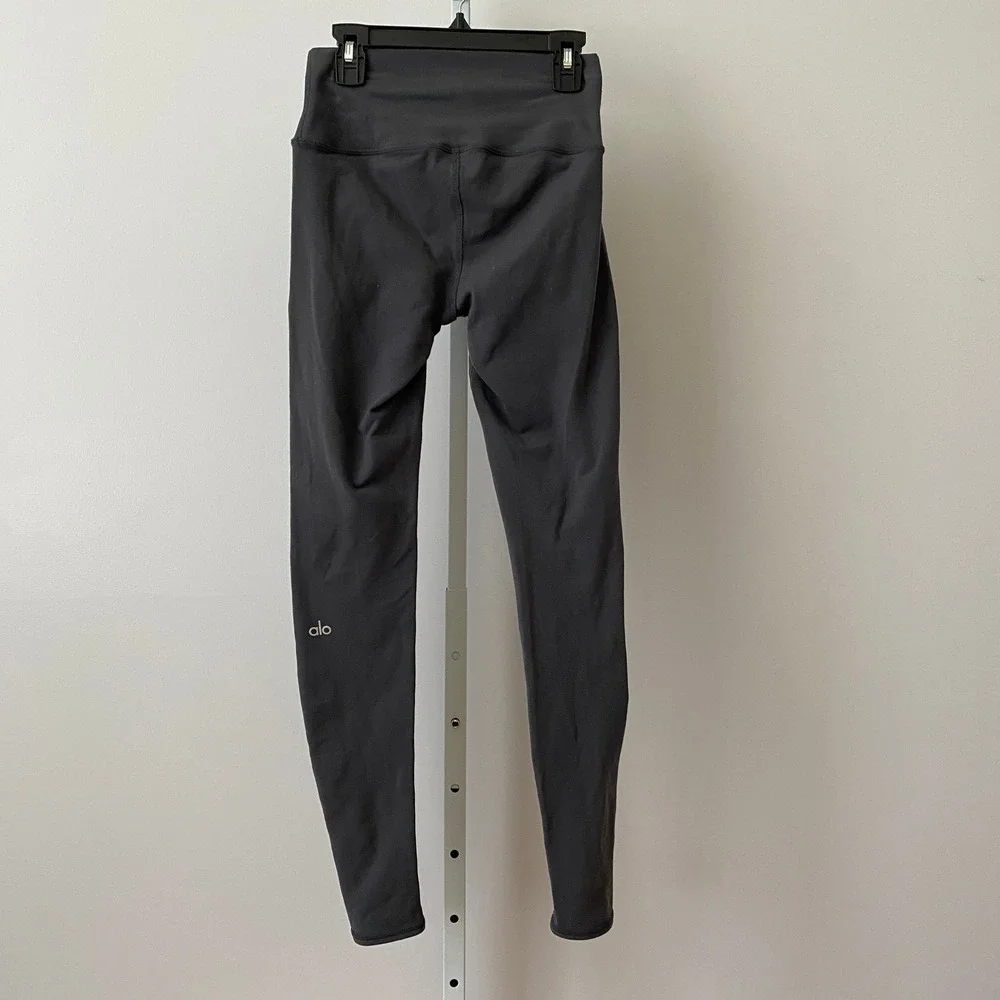 Alo Yoga XS Anthracite Gray High Waist Airbrush Leggings Full Length Yoga Pants